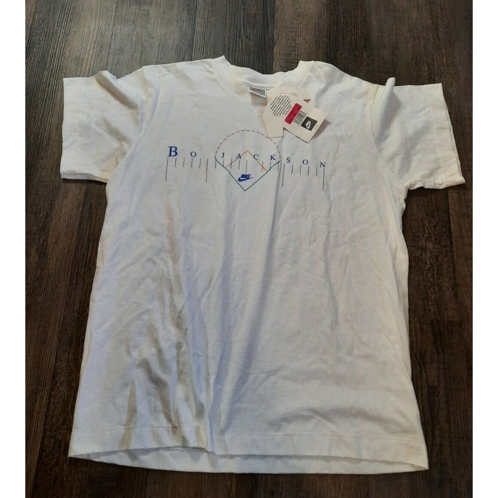 Vintage Nike Single Stitch Bo Jackson Big Graphic T Shirt Size Large Made In USA